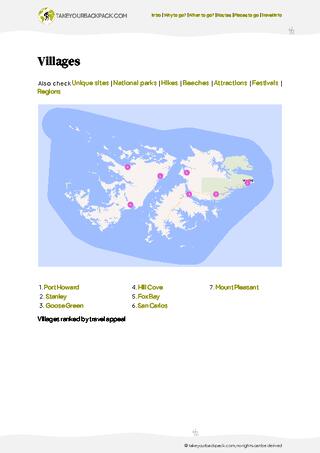 example page 4 from our offline Travel Guide for Falkland Islands